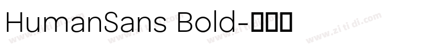 HumanSans Bold字体转换
